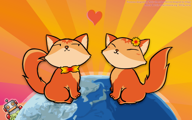 Foxmosa on Valentine's Day Card